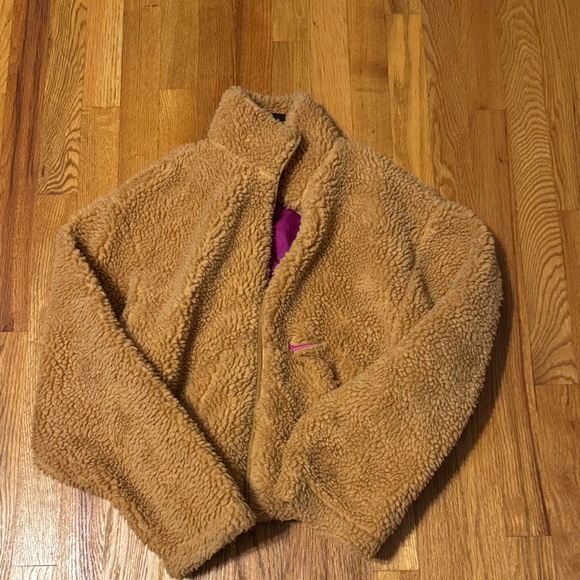 Rare Nike Tan Fleece Jacket - Picture 1 of 6
